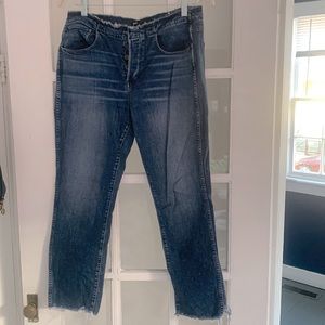 3x1 raw hem jeans
